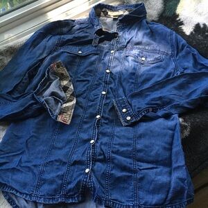 Burberry Blue Denim Button-Down Shirt